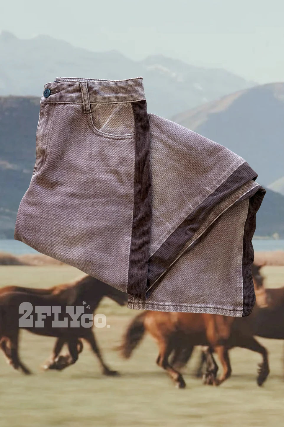 OUT OF LINE JEANS MOCHA